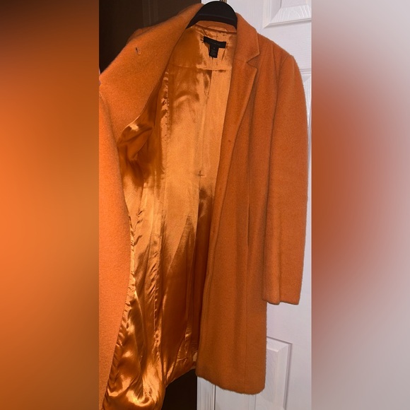 The LIMITED Orange Wool Coat - Picture 5 of 6